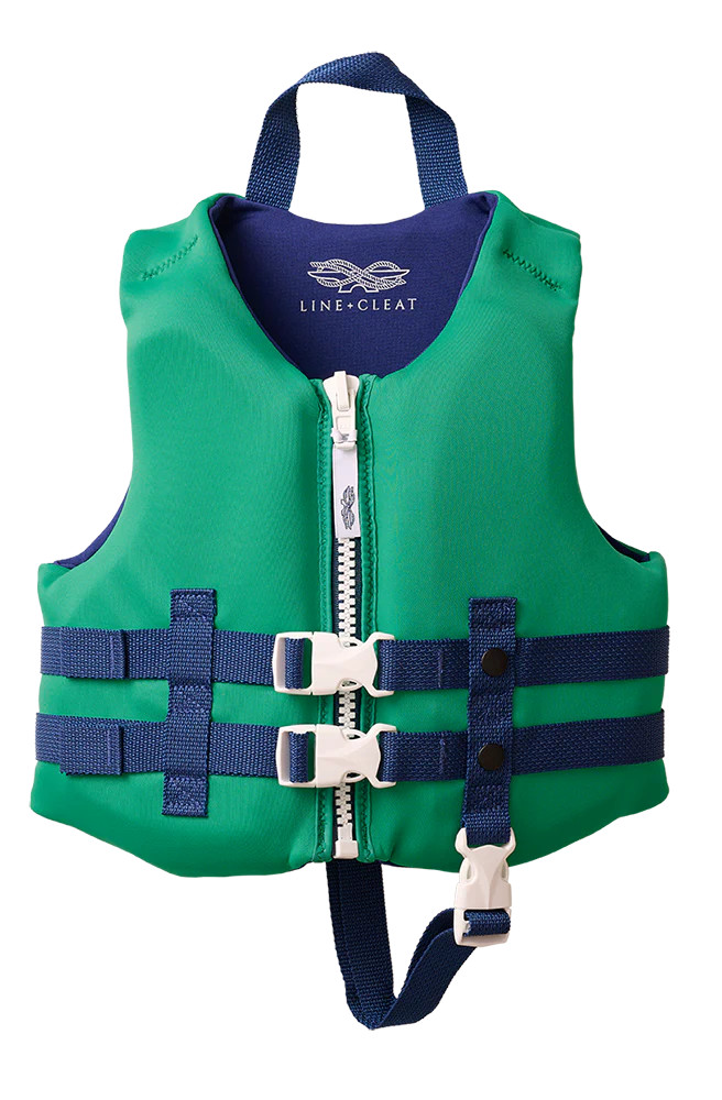 Green USCG Child Life Jacket | Line + Cleat