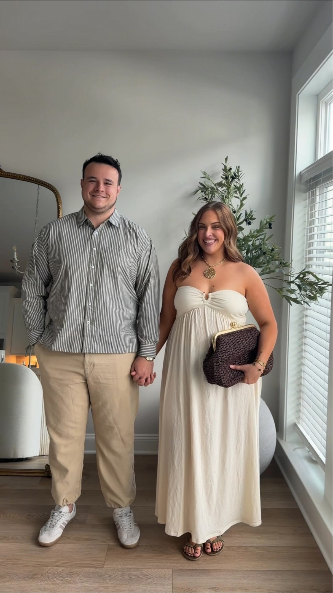 Wearing an xl dress & Adam wears an xl top & XXL bottom! @AmericanEagle #AEPartner