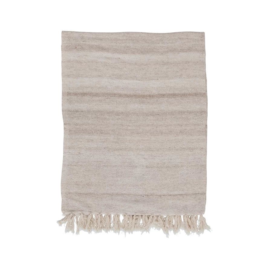 Melange Wool and Cotton Slub Throw | APIARY by The Busy Bee