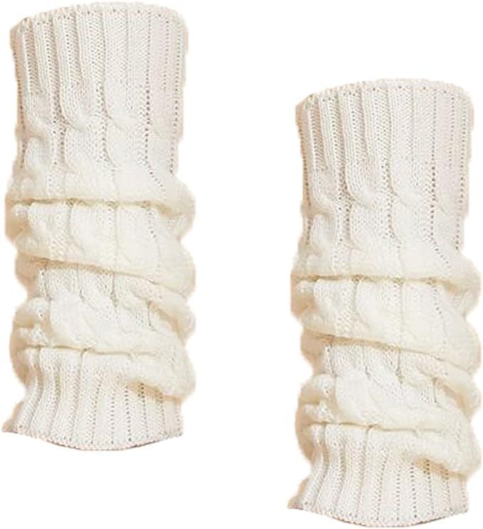 Fashion Culture Women's Cable Knit Ribbed Leg Warmers Boot Toppers | Amazon (US)