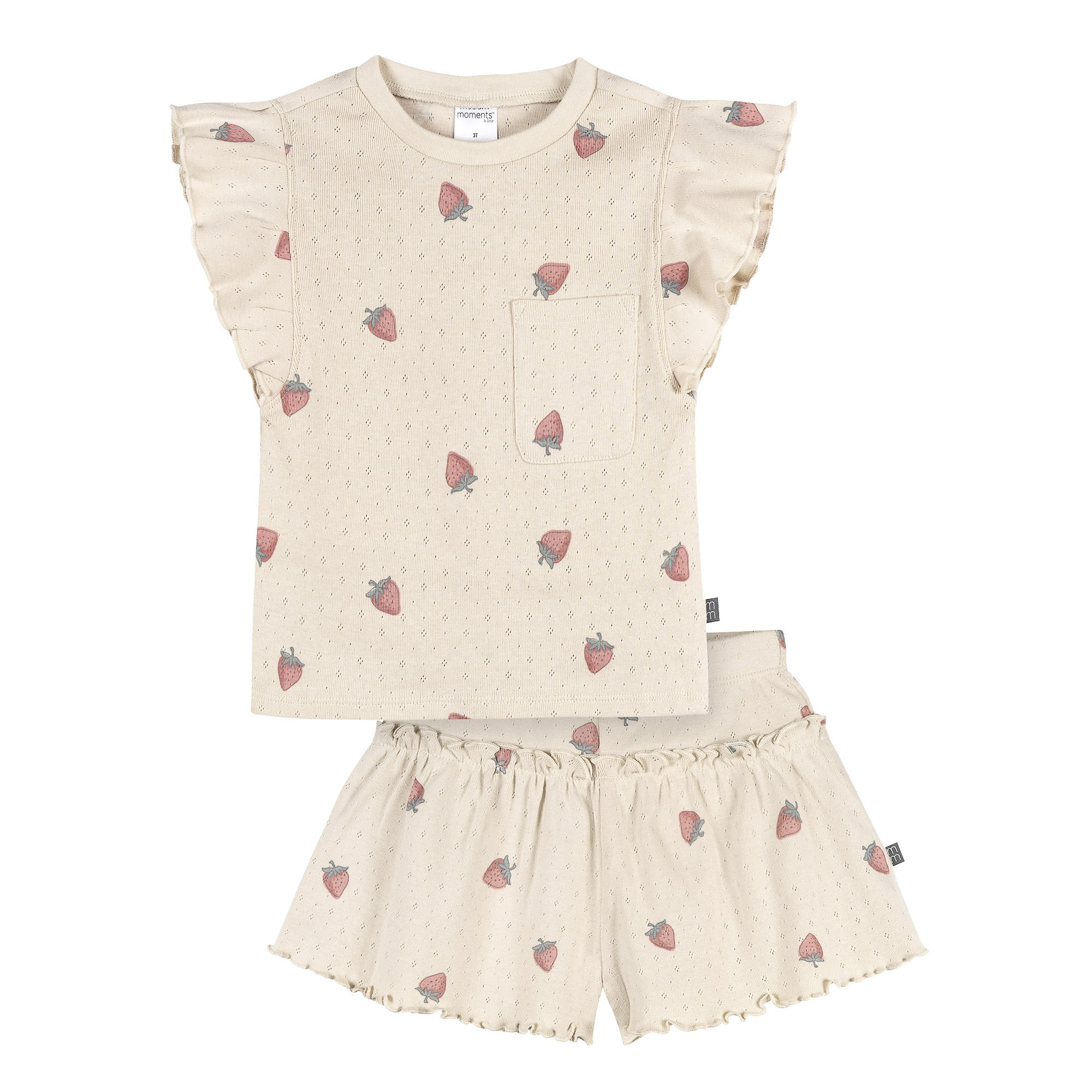 Modern Moments by Gerber Toddler Girl Organic Top and Short Set, Sizes 12 Months - 5T | Walmart (US)