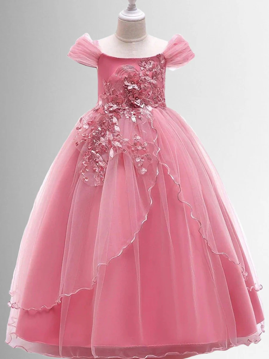 Regal Beauty Embellished Princess Special Occasion Dress | Mia Belle Girls