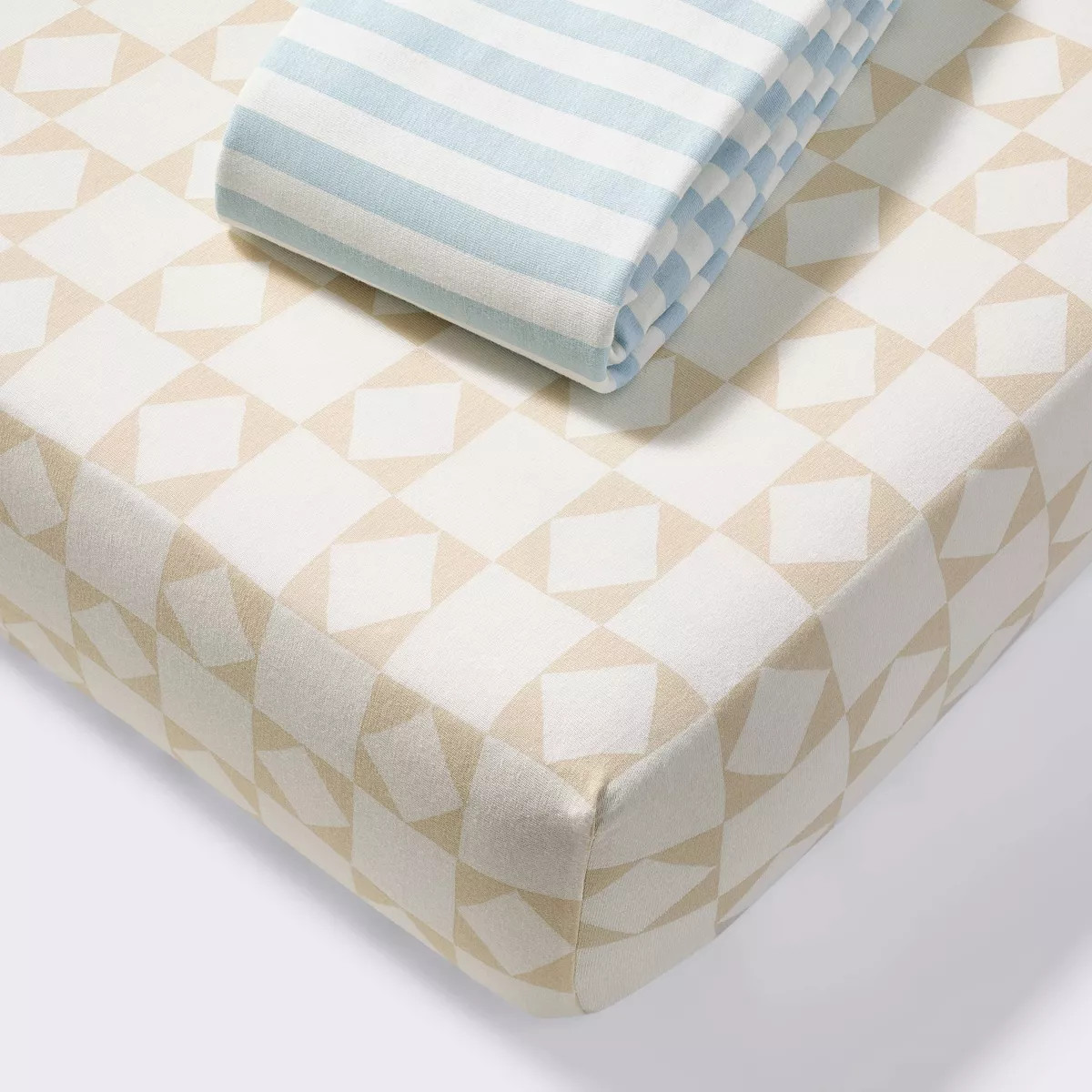 Fitted Jersey Crib Sheet - Stripes & Checks - 2pk - Cloud Island™ | Target