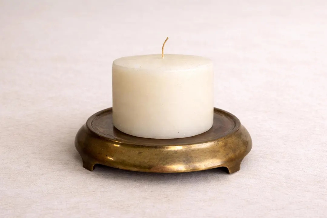 Vintage Solid Brass Candle Holder | Patina Aged Base, 6.25" Wide - Etsy | Etsy (US)