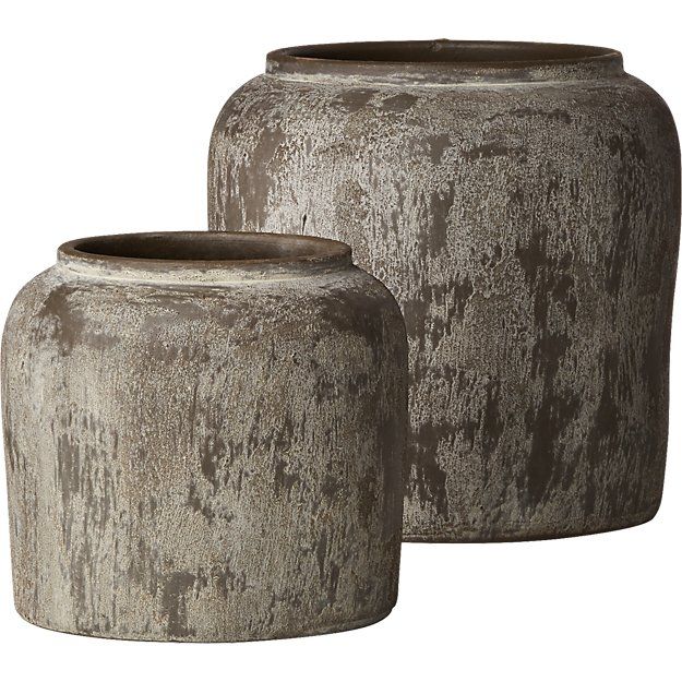 Roma Round Terracotta Planters | CB2 | CB2