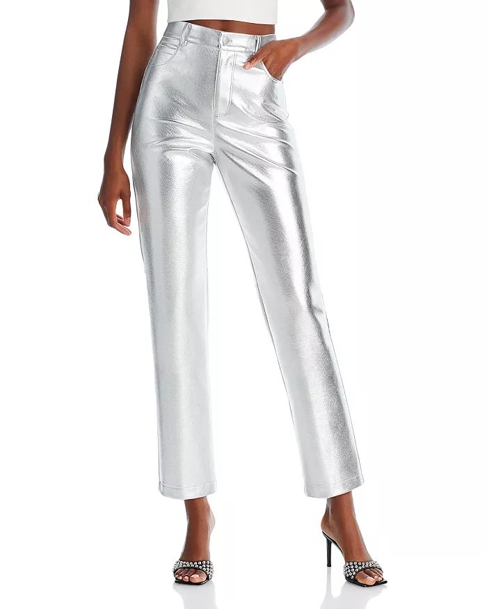 High Rise Silver Pants - 100% Exclusive | Bloomingdale's (US)