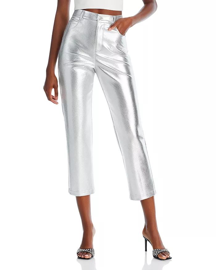 High Rise Silver Pants - 100% Exclusive | Bloomingdale's (US)