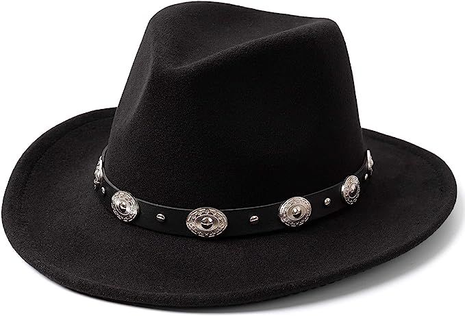 Lisianthus Men & Women's Felt Wide Brim Western Cowboy Hat | Amazon (US)
