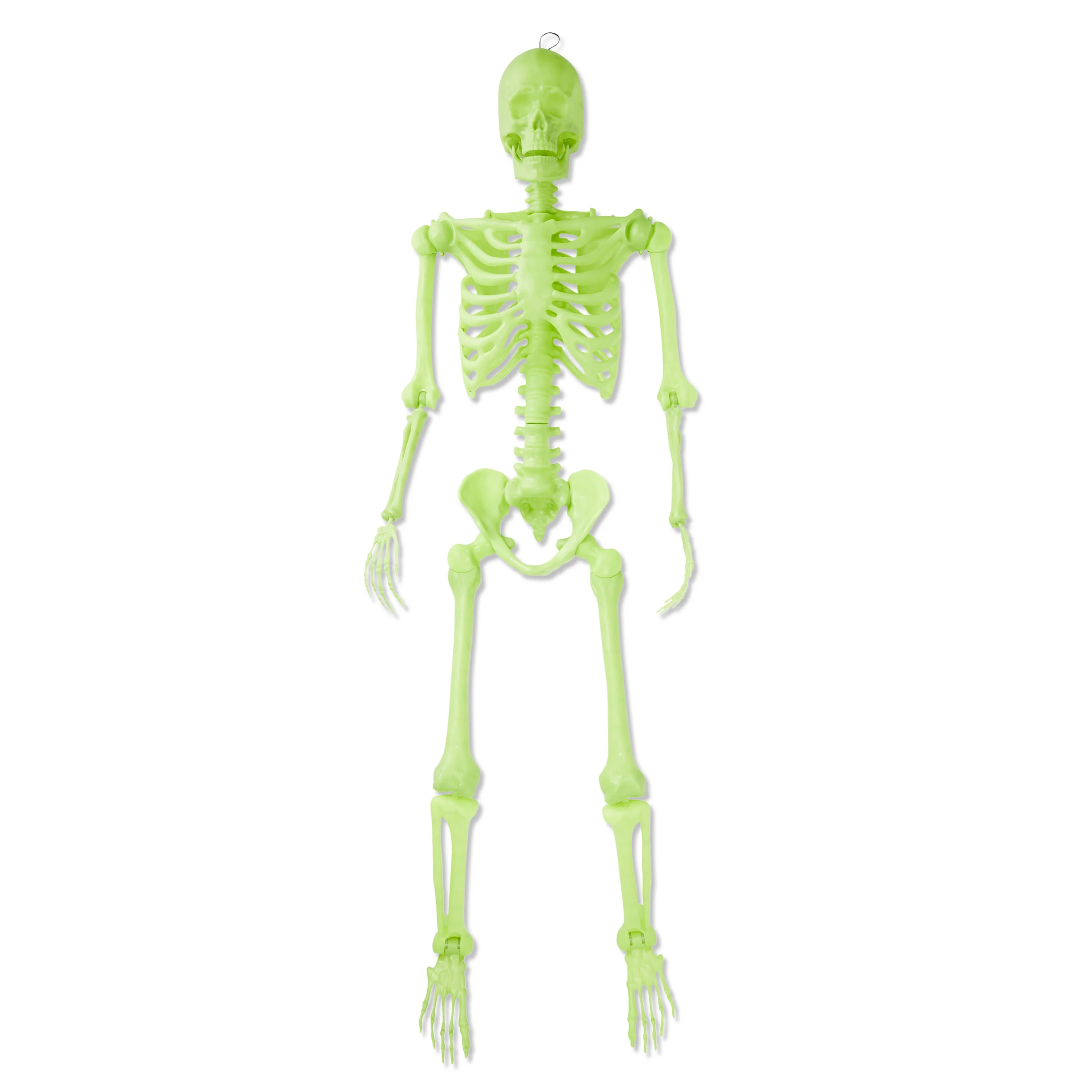 5ft Glow-in-the-Dark Poseable Skeleton Decoration, Halloween Outdoor Decor, by Way To Celebrate | Walmart (US)