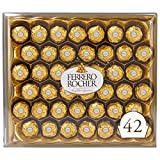 Ferrero Rocher Fine Hazelnut Milk Chocolate, 42 Count, Chocolate Candy Gift Box, 18.5 oz | Amazon (US)