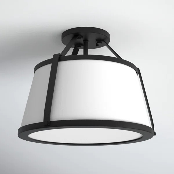 Vonnie Fabric Semi Flush Mount | Wayfair North America