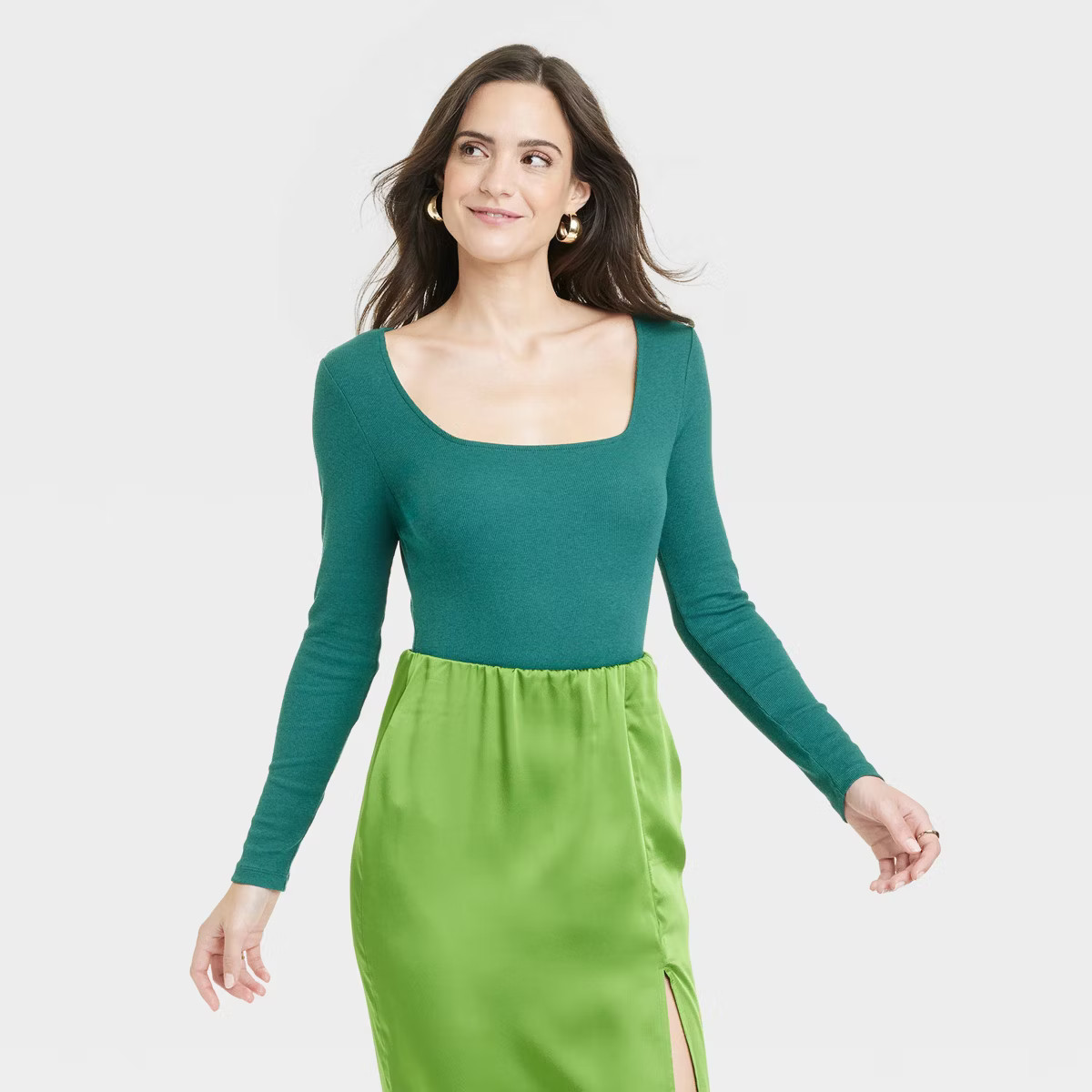 Women's Long Sleeve Slim Fit T-Shirt - A New Day™ | Target