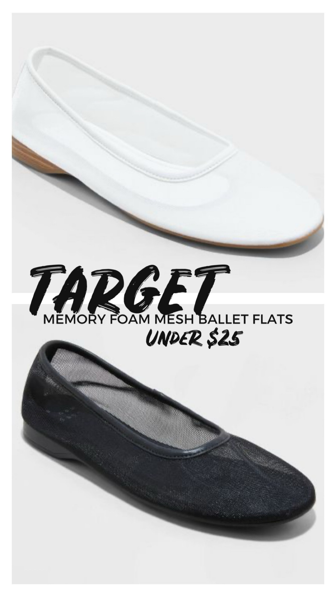 Target memory foam mesh ballet flats under $25

#LTKfindsunder50 #LTKstyletip #LTKshoecrush