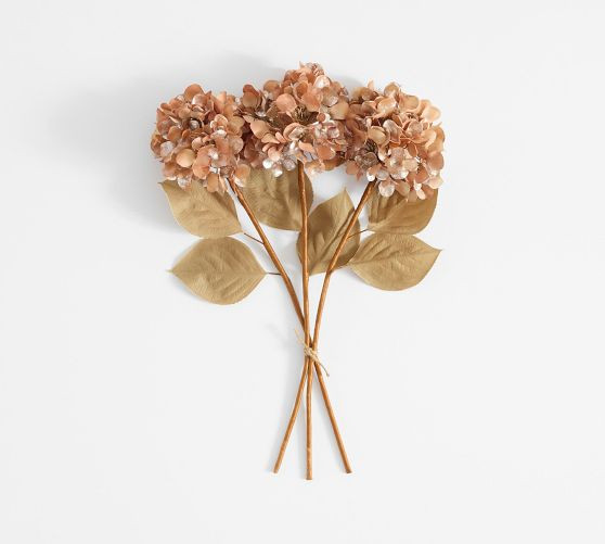 Faux Gold Hydrangea Bundle | Pottery Barn (US)