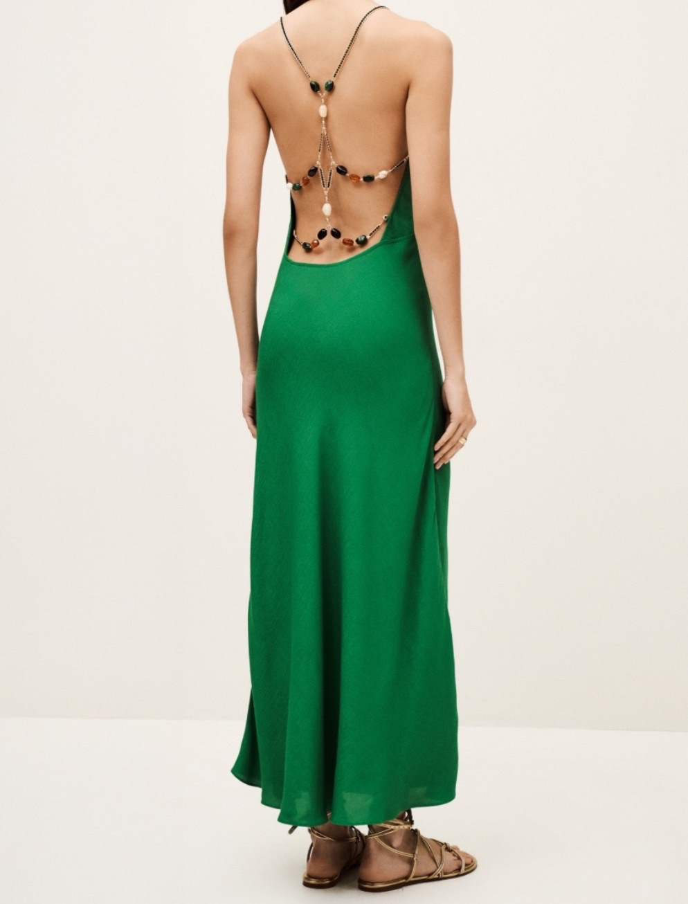 Backless green dress beads and gold detail summer style summer dress slip dress 💚🌞💫

#LTKeurope #LTKsummer