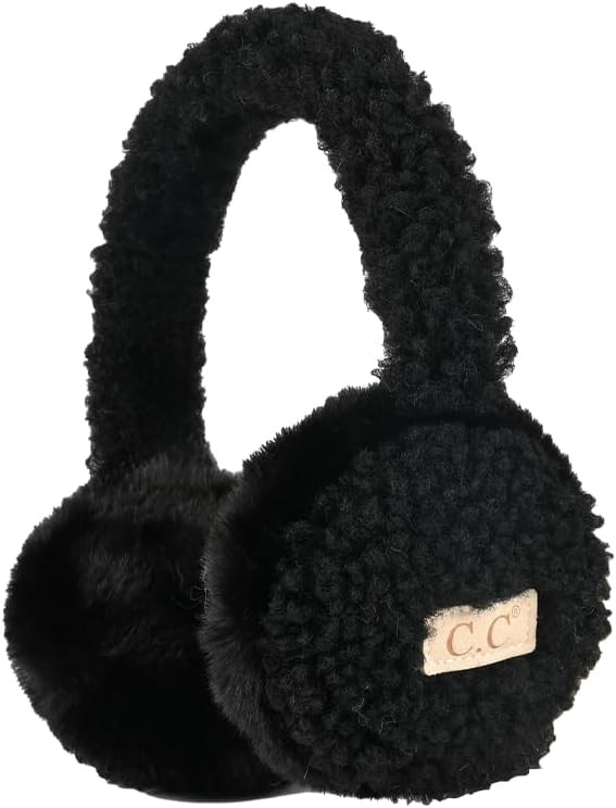 C.C Kids Cable Knit And Faux Fur Sherpa Earmuffs | Amazon (US)