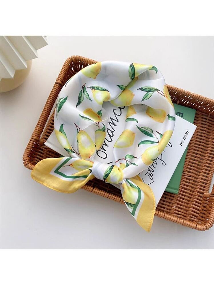 1pc Women Lemon Pattern Fashion Bandana For Daily Life Bandana,Hair Band,Head Band Ideal For Dres... | SHEIN