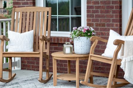 My favorite outdoor teak rocking chairs are on sale! 

#LTKSeasonal #LTKsalealert #LTKhome