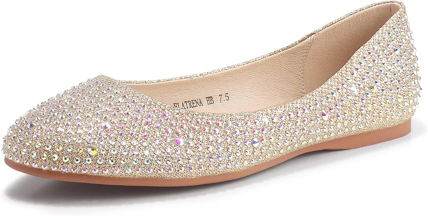 IDIFU Women's Comfortable Closed Round Toe Ballet Flats Dress Ballerina Shoes in Casual Formal We... | Amazon (US)