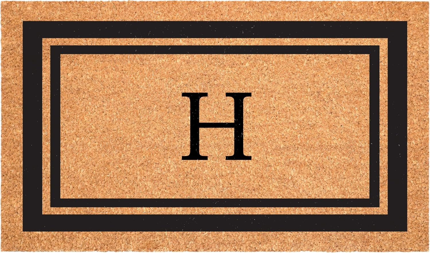 Amazon.com : Calloway Mills 152961830H Black Border 18" x 30" Monogram Doormat, (Letter H) : Pati... | Amazon (US)
