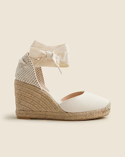 Made-in-Spain lace-up high-heel espadrilles | J. Crew US