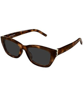Yves Saint Laurent Women's Monogram Hinge M 55mm Square Sunglasses - Shiny Medium Havana/Grey | Dillard's