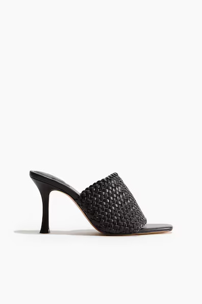 H & M - Braided Sandals with Heel - Brown | H&M (US + CA)
