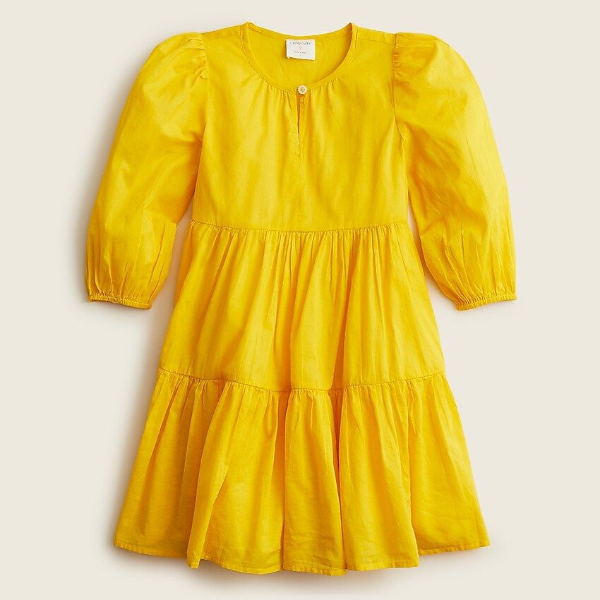 Girls' puff-sleeve cover-up dress | J.Crew US