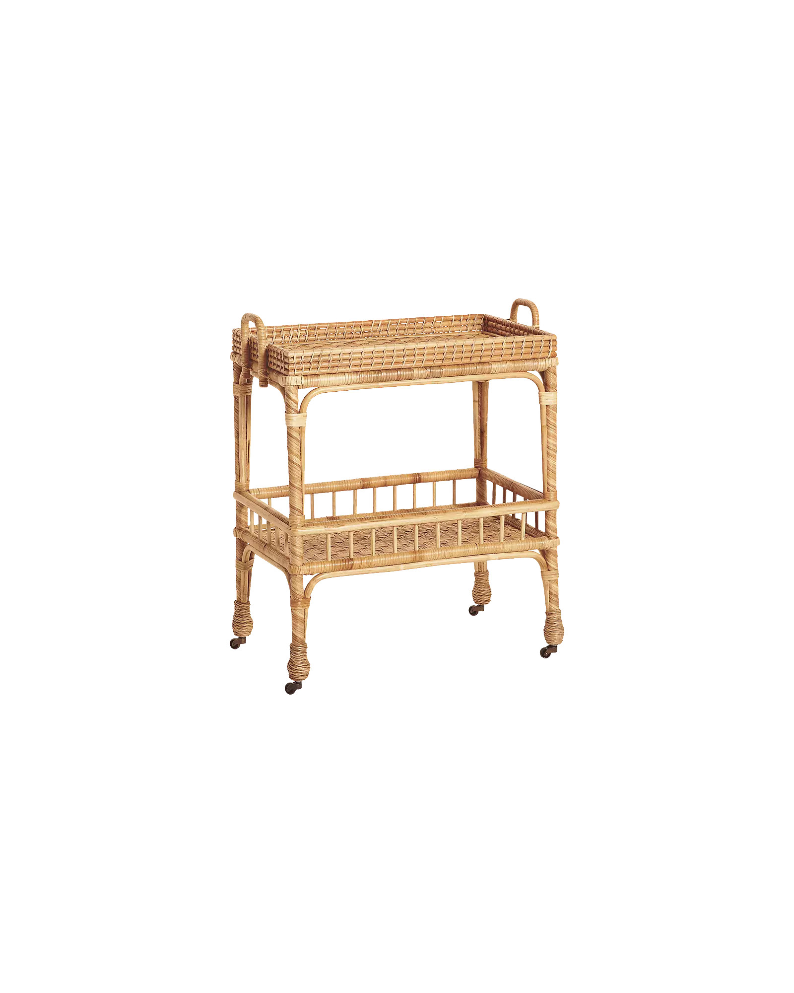 South Seas Rattan Side Cart | Serena and Lily