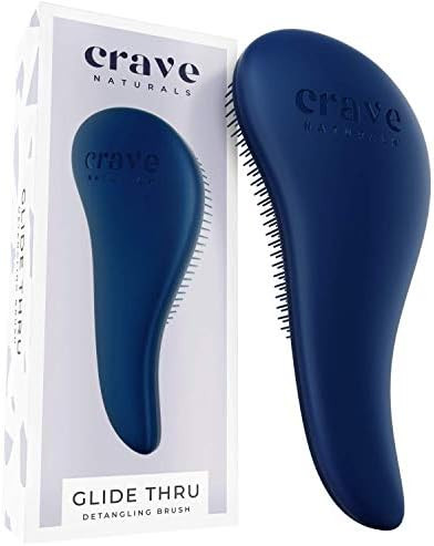 Crave Naturals Glide Thru Detangling Brush for Adults & Kids Hair - Detangler Hairbrush for Natural, | Amazon (US)