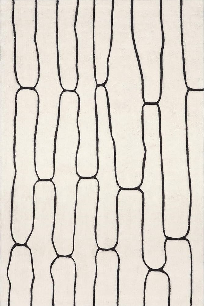 Rugs USA 6x9 Nazco Abstract New Zealand Wool Indoor Area Rug, Scandinavian Style for Living Room,... | Amazon (US)