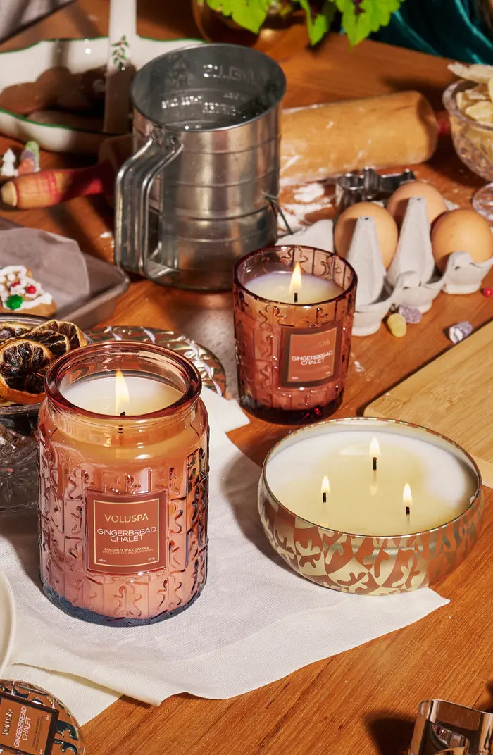 Voluspa Gingerbread Chalet Three-Wick Tin Candle | Nordstrom | Nordstrom
