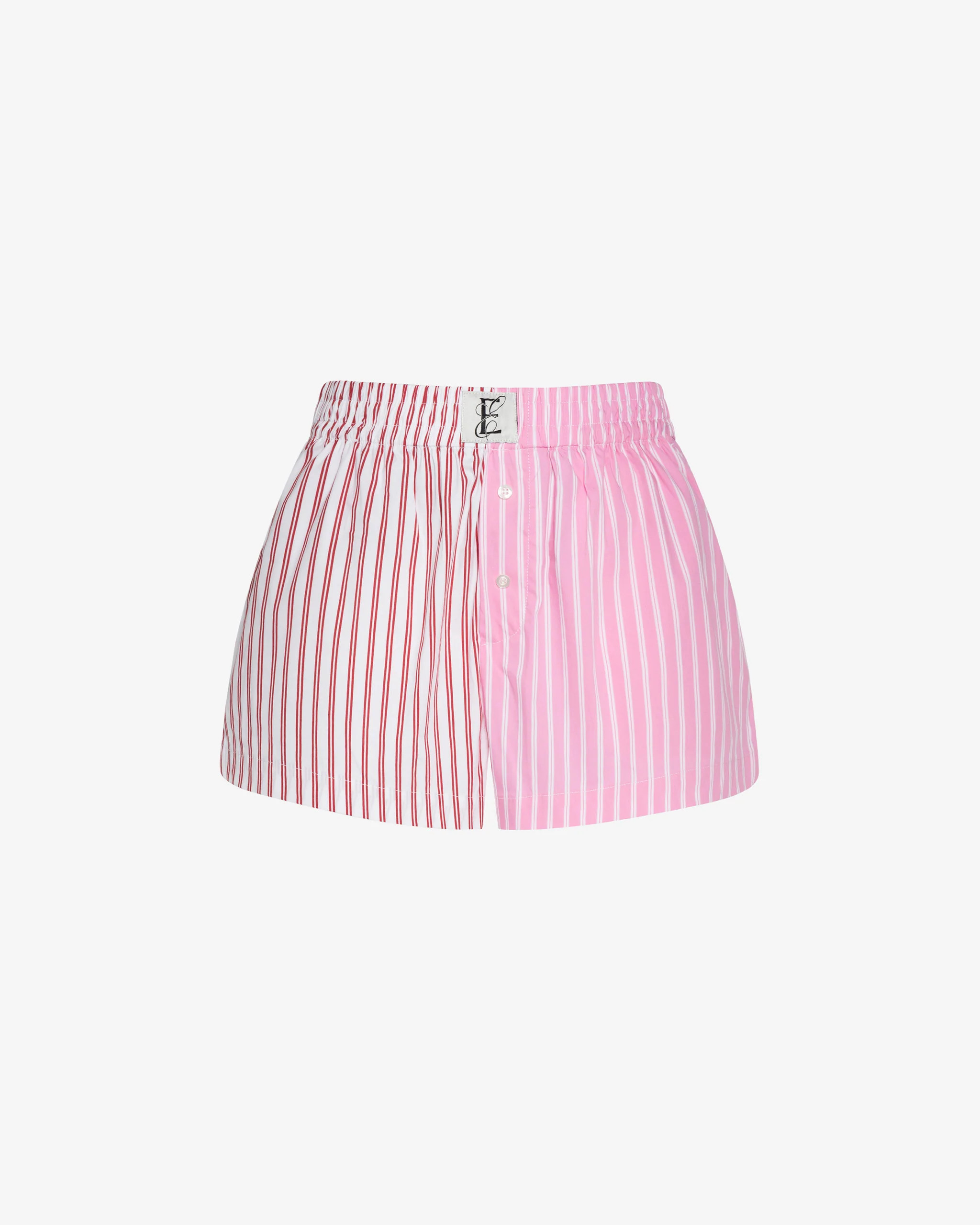Duo Striped Boxer Short in Pink/Red | Eleven Eleven