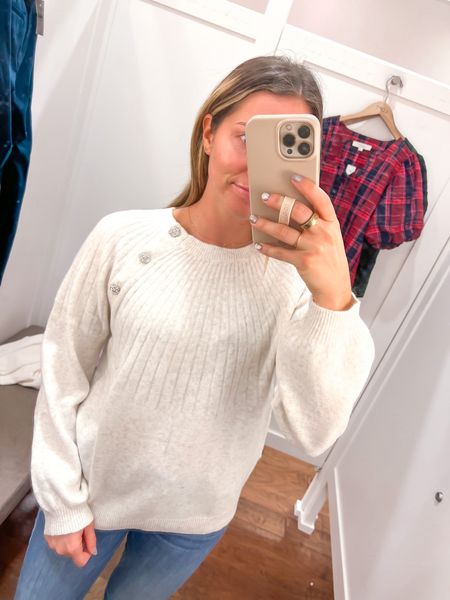 Adorable sweater from loft! On sale for 50% off 
Wearing size M - small would’ve worked but they didn’t have it in store! 

#LTKsalealert #LTKunder50 #LTKunder100
