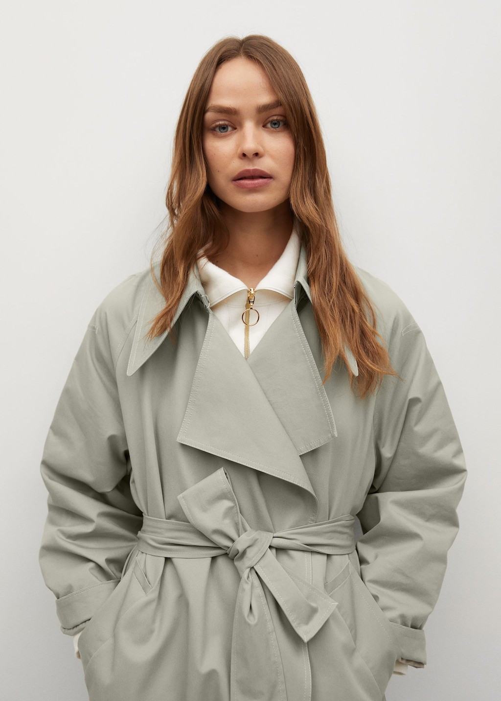 Oversize water-repellent trench coat | MANGO (US)