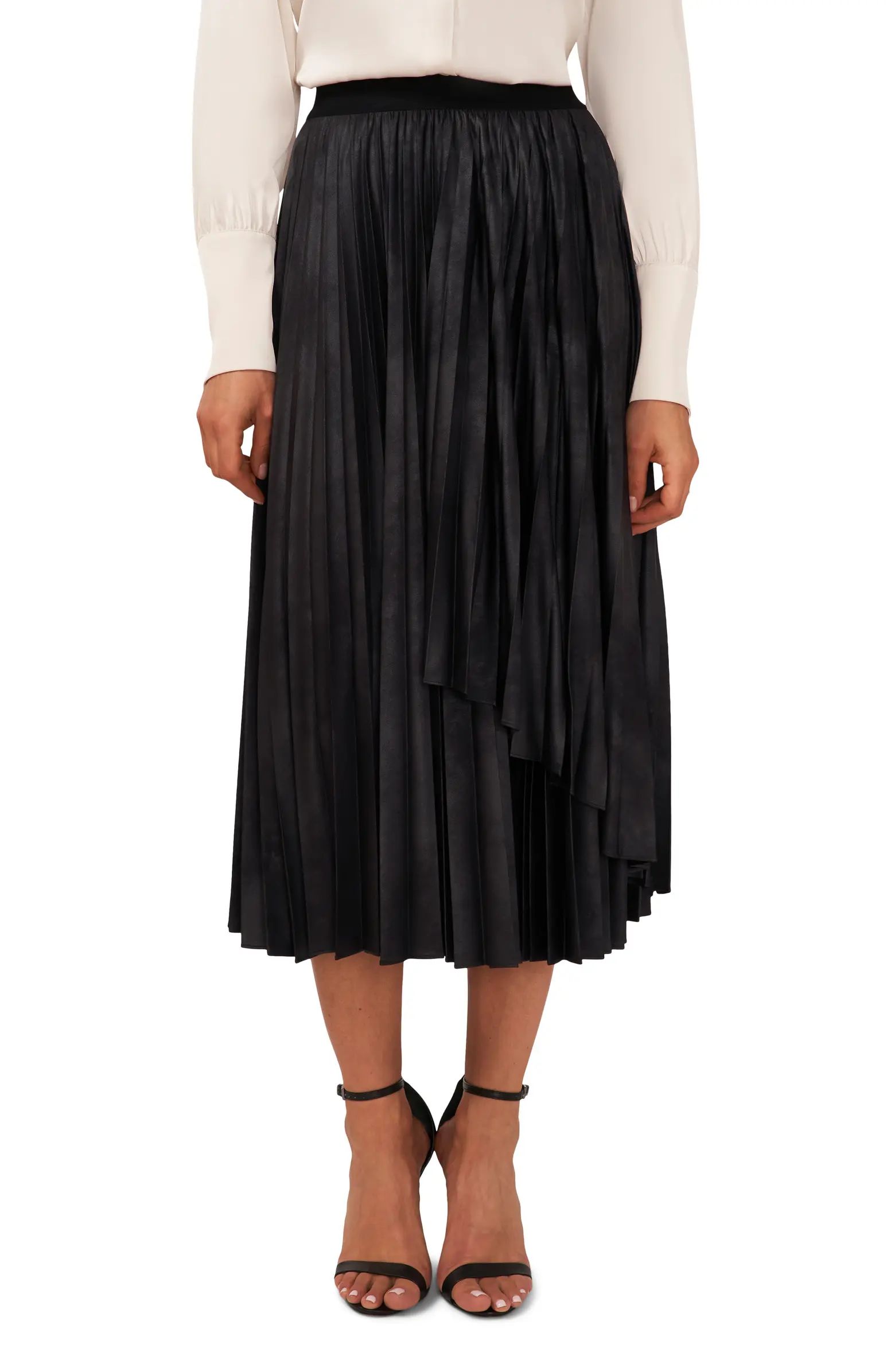 Pleated Faux Wrap Skirt | Nordstrom