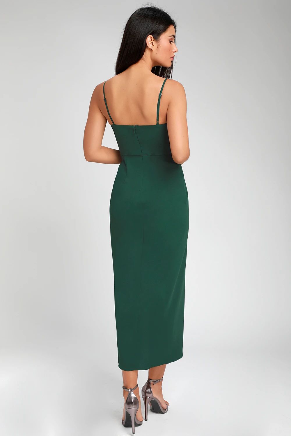 Reinette Dark Green Midi Dress | Lulus (US)