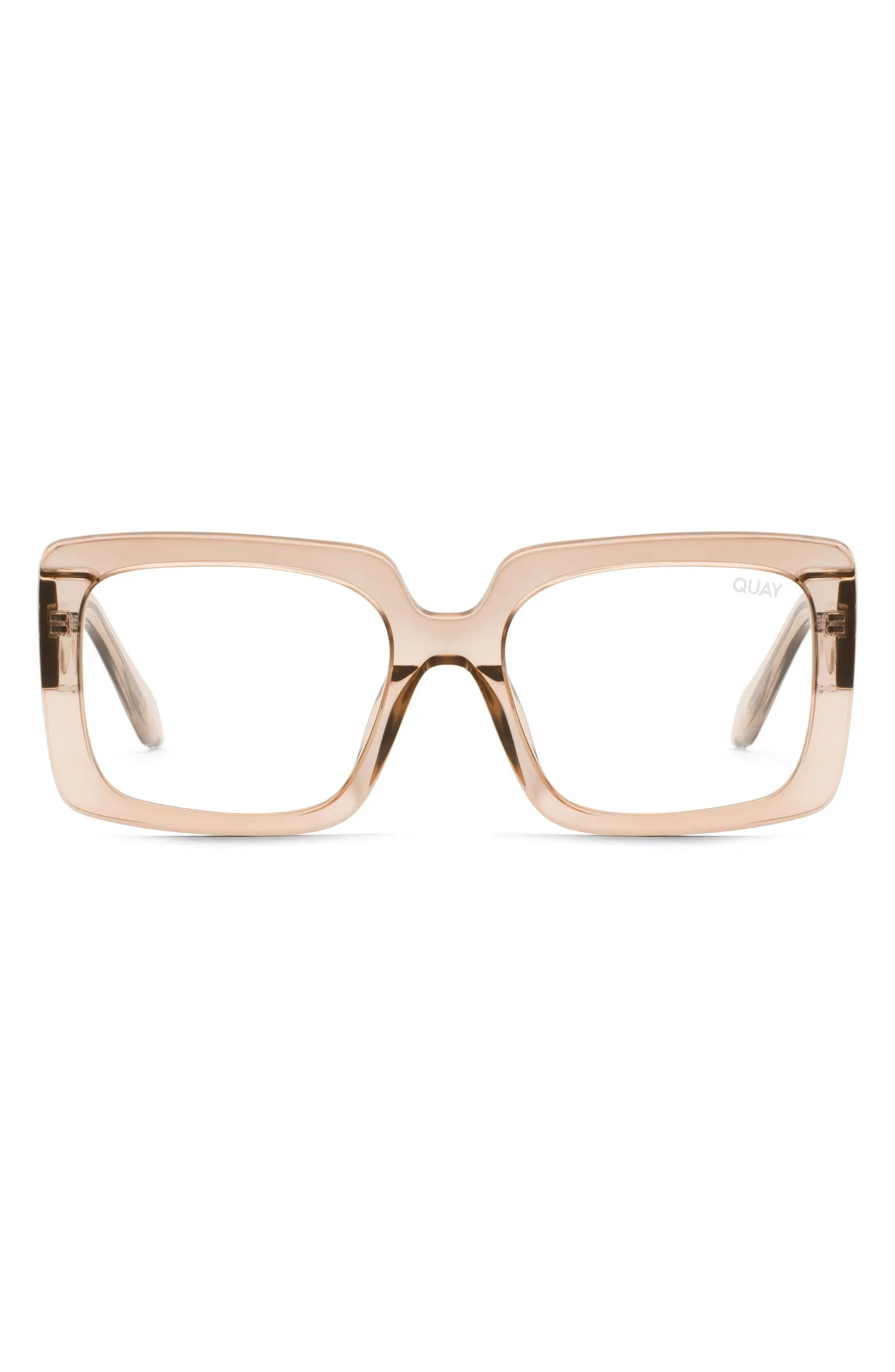 Quay Australia x Paris Total Vibe 54mm Square Blue Light Blocking Glasses | Nordstrom | Nordstrom