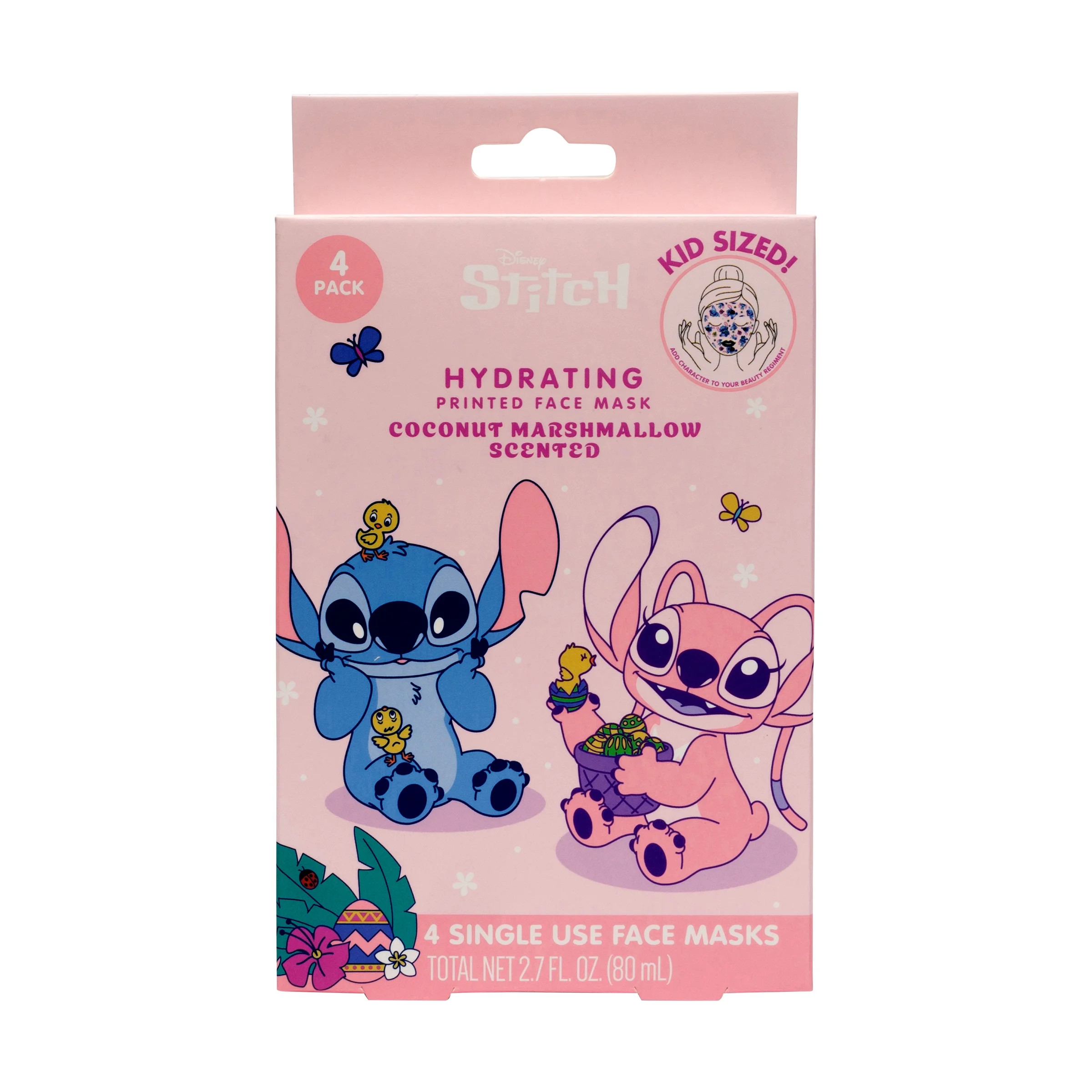 Stitch Easter Face Mask Set, 4 Pieces, Coconut Marshmallow Scented, 120g | Walmart (US)