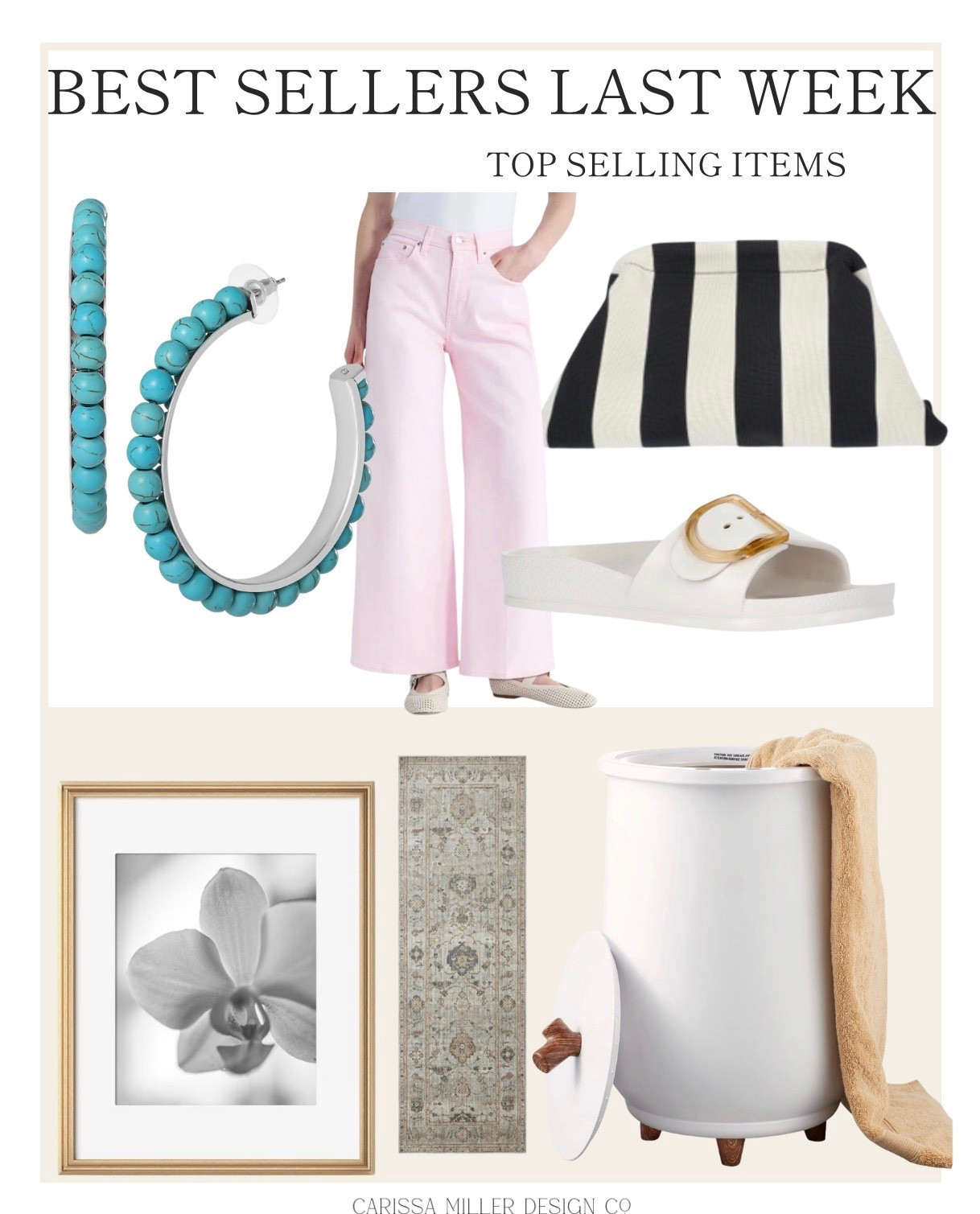 Top sellers from last week.  The pink jeans, black and white striped back and white shoes are all from Walmart and are selling out.  The blue hoop earrings are also from Walmart and I’m wearing them on repeat!  Also sharing my best selling new kitchen runner , and an Amazon towel warmer that makes a great Mother’s Day gift #l

#LTKOver40 #LTKmomlife #LTKMothersDay