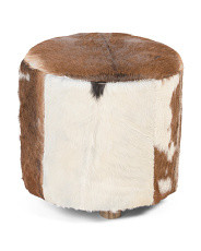 18in Haircalf Ottoman | TJ Maxx