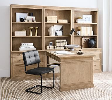 Livingston Peninsula Desk with 105" Bookcase Suite | Pottery Barn (US)