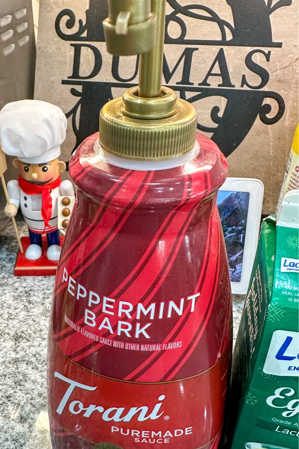 Peppermint Bark is so delicious. I’ve added this to my coffee bar. This is so delicious. Great in coffee or add it to your holiday eggnog. #coffeebar #peppermintbark #Syrup #eggnog #holidaydrinks 

#LTKHome