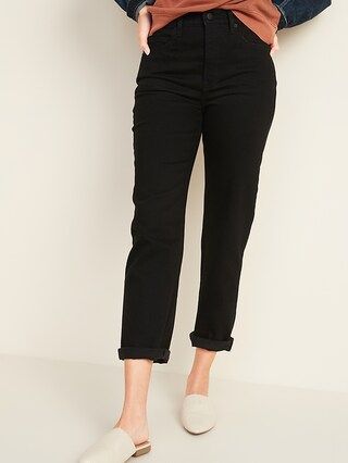 Extra High-Waisted Sky-Hi Straight Black Jeans for Women | Old Navy (US)