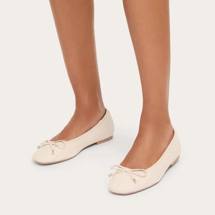 LUCCA BALLERINA Woven Bone Ballet Flats by CARVELA | Carvela UK
