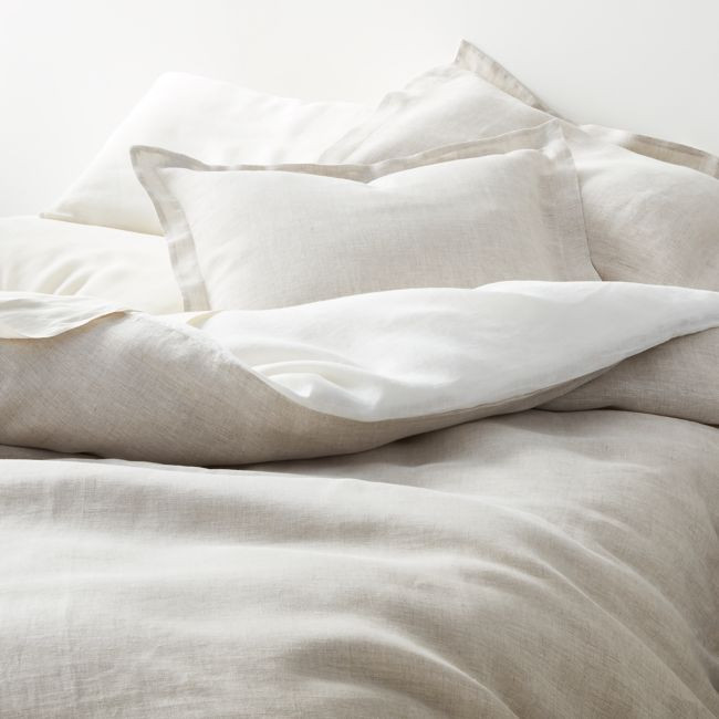 Natural Full/Queen Hemp Duvet Cover | Crate & Barrel