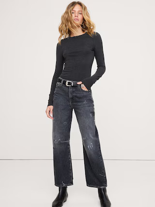 Luxe Wool-Blend Crew-Neck T-Shirt | Banana Republic (US)