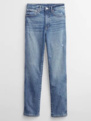 High Rise Distressed Vintage Slim Jeans with Washwell | Gap Factory