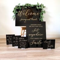 Acrylic Wedding Signs Bundle | Sign Package Custom Signs Create Your | Etsy (US)