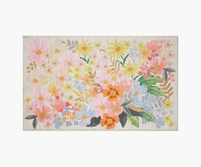 Meadow Marguerite Cream Power-Loomed Rug | Rifle Paper Co.